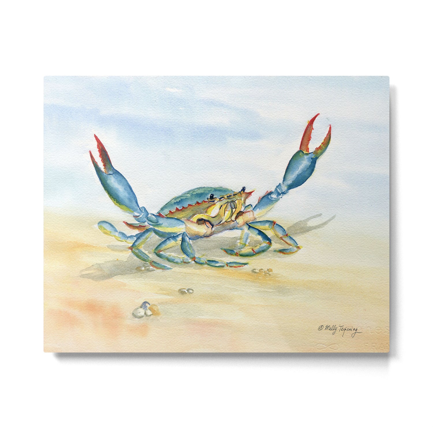 Colorful Blue Crab 2 Metal Print Gallery Image 6