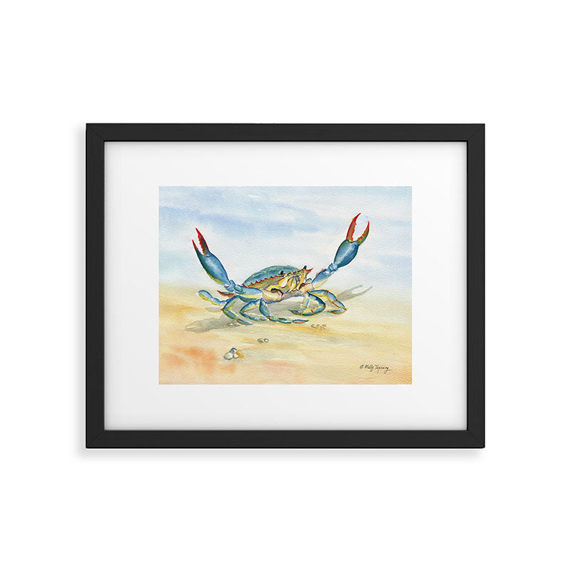 Colorful Blue Crab 2 Framed Art Print Gallery Image 4