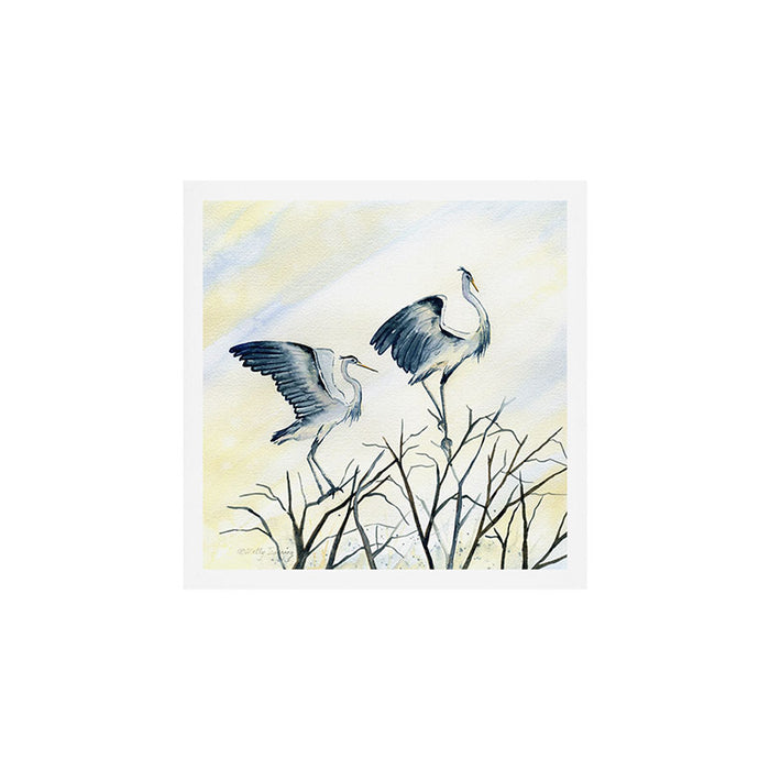 Couple of Great Blue Heron Art Print Gallery Image 1