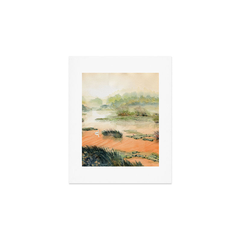 Egret On The Marsh Art Print Gallery Image 1