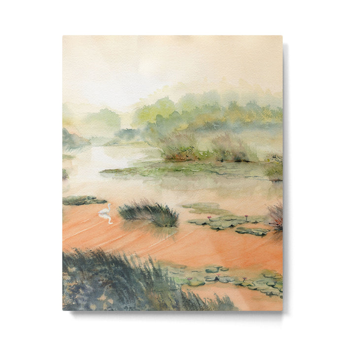 Egret On The Marsh Metal Print Gallery Image 1