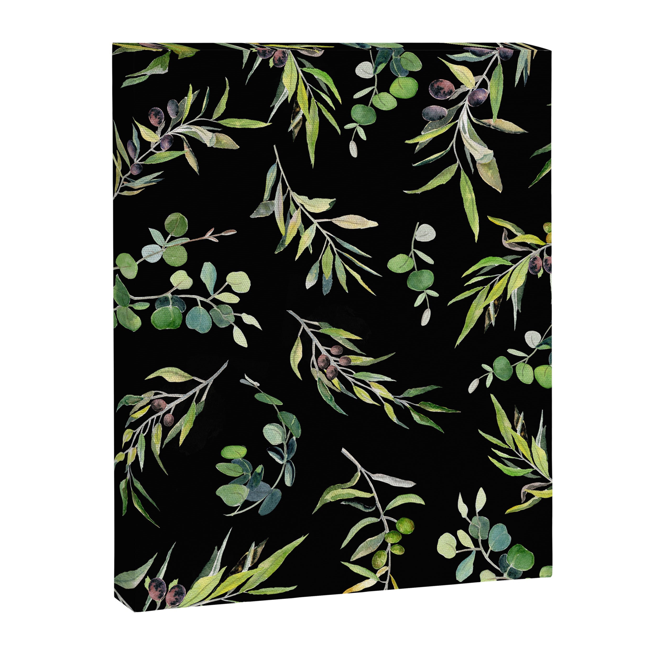 Eucalyptus and Olive Pattern  Canvas Print Gallery Image 6
