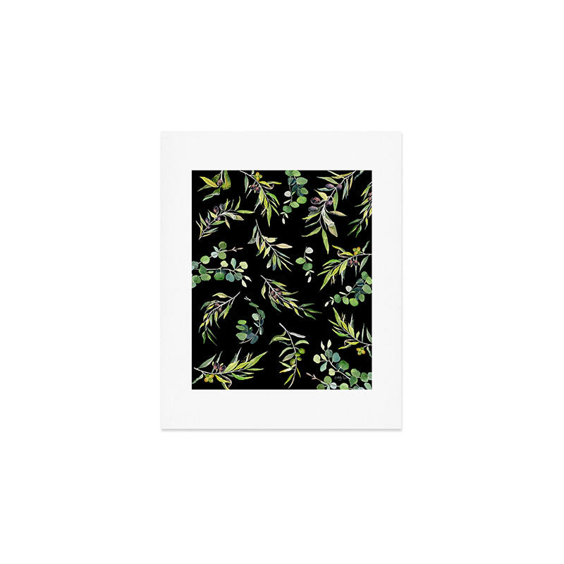Eucalyptus and Olive Pattern  Art Print Gallery Image 1