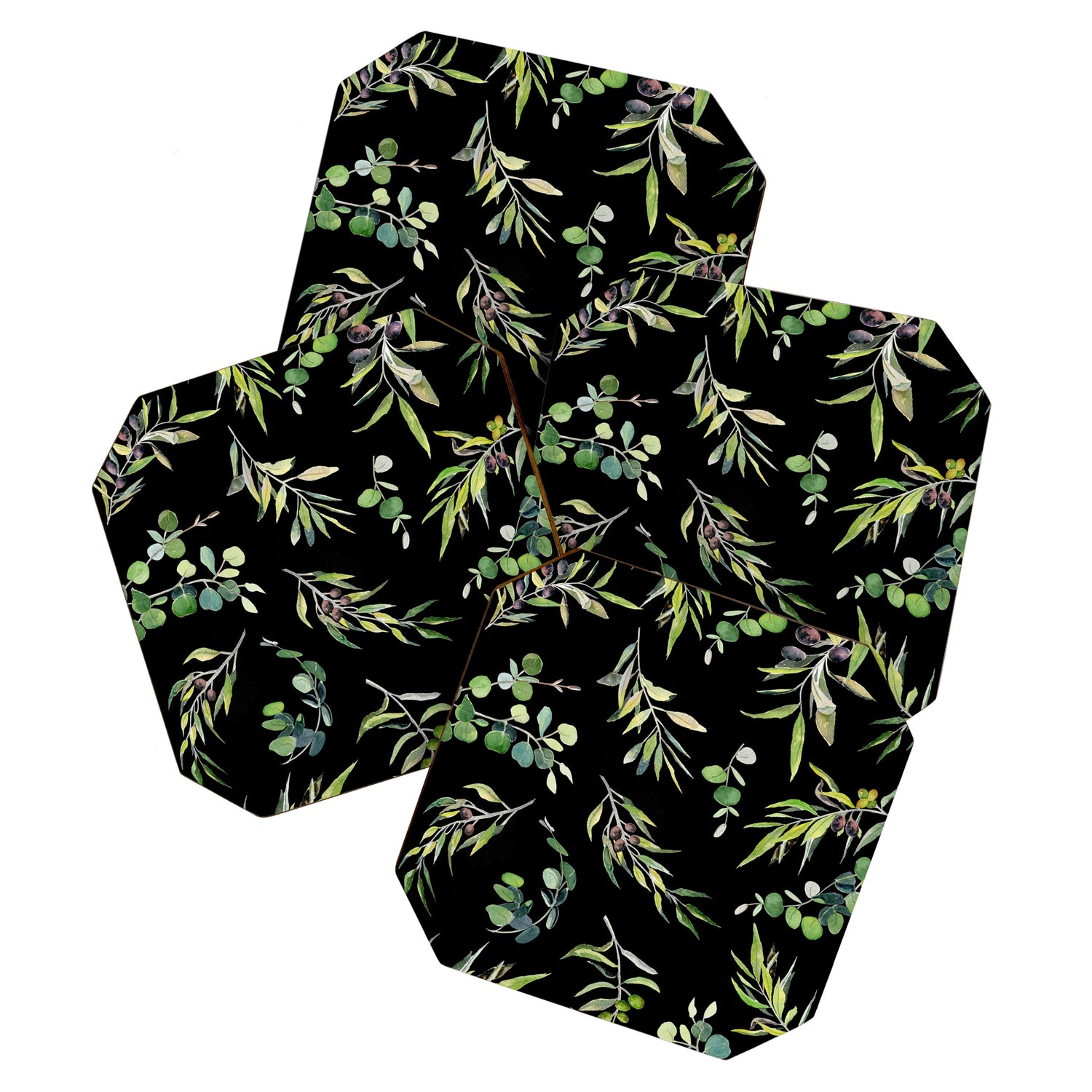 Eucalyptus and Olive Pattern  Coaster Gallery Image 1