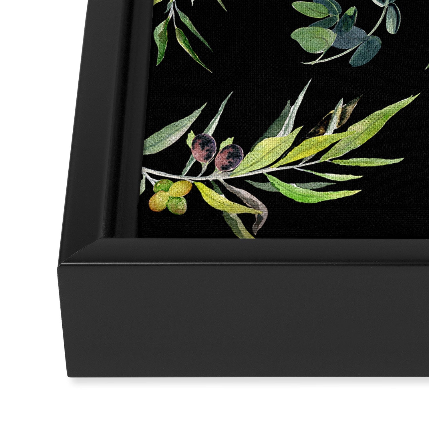 Eucalyptus and Olive Pattern  Framed Canvas Print Gallery Image 3
