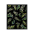 Eucalyptus and Olive Pattern  Framed Canvas Print Gallery Image 6