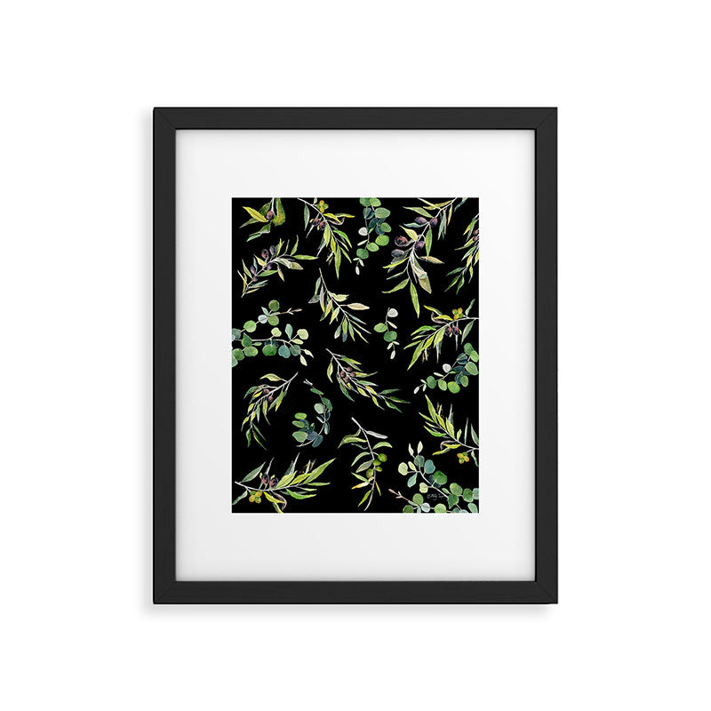 Eucalyptus and Olive Pattern  Framed Art Print Gallery Image 5