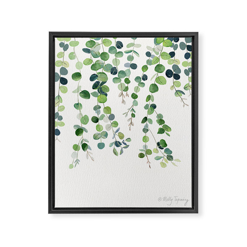 Eucalyptus Watercolor 4 Framed Canvas Print Gallery Image 8