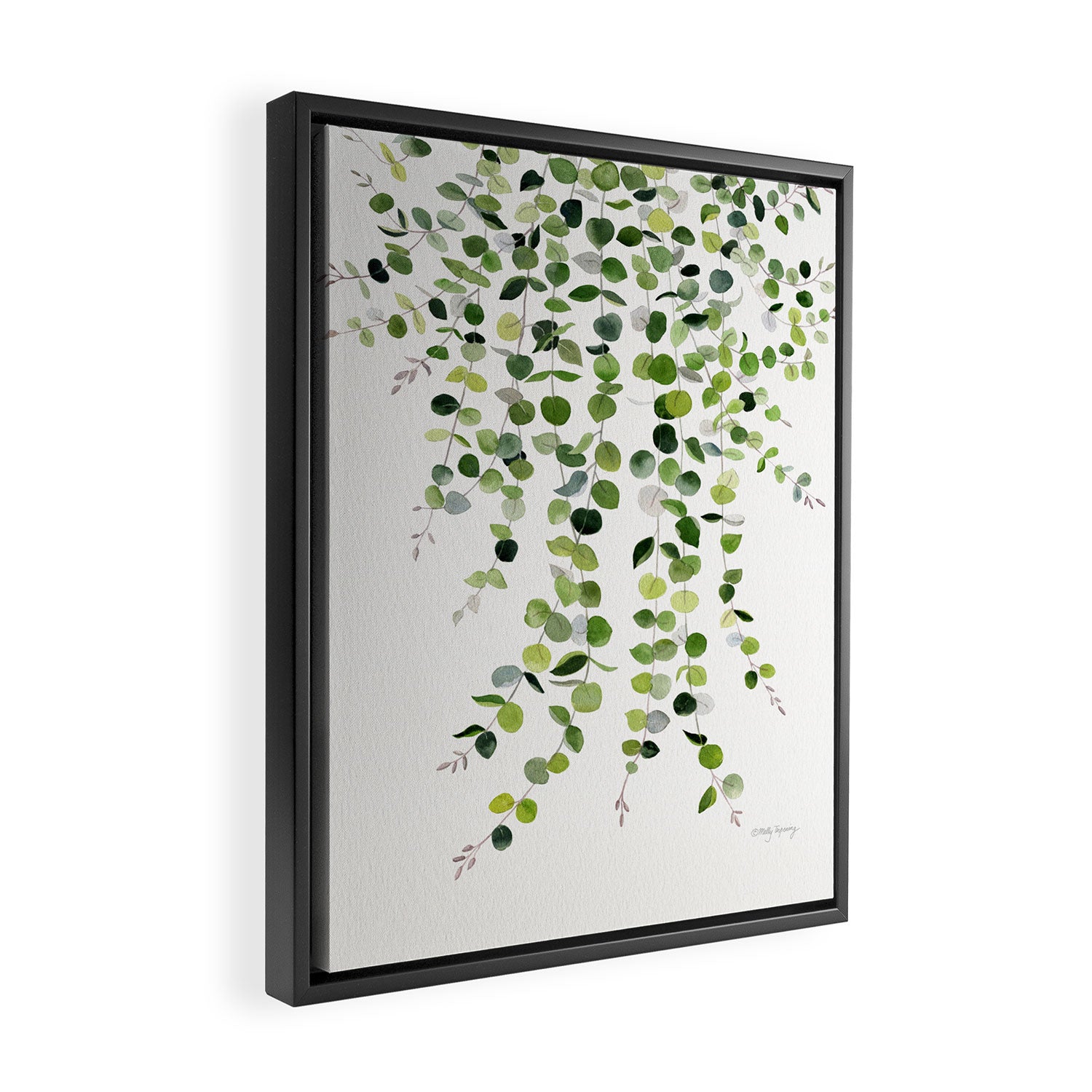 Eucalyptus Watercolor 8 Framed Canvas Print Gallery Image 2