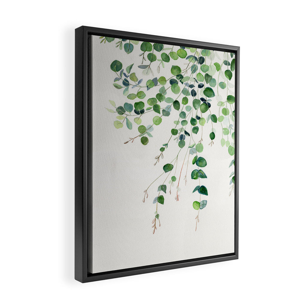 Eucalyptus Watercolor Framed Canvas Print Gallery Image 2