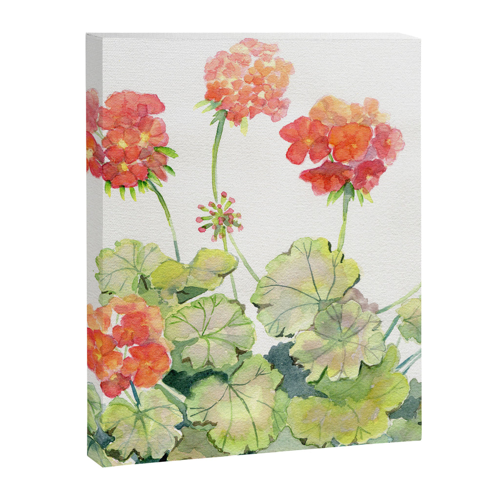 Geranium Watercolor  Canvas Print Gallery Image 8