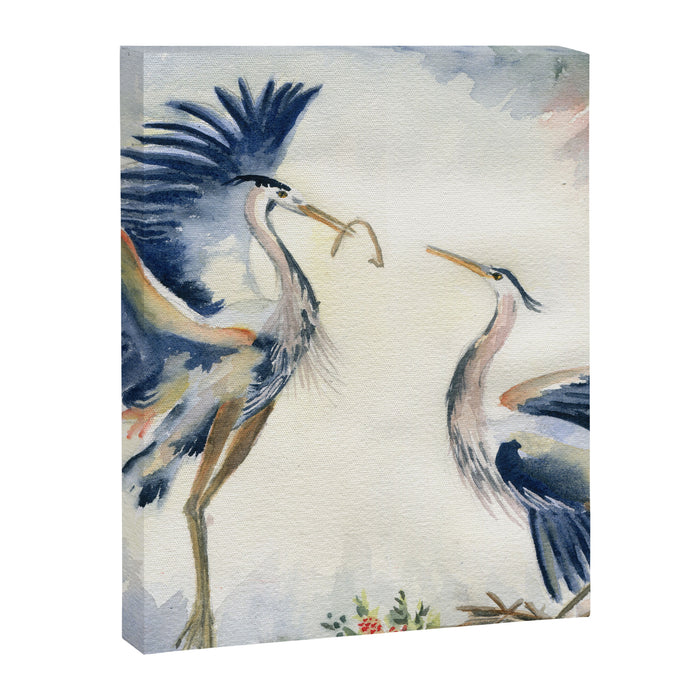 Great Blue Heron Couple Canvas Print Gallery Image 1