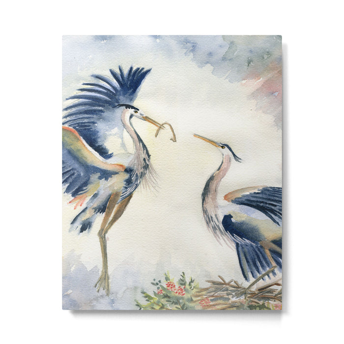 Great Blue Heron Couple Metal Print Gallery Image 1