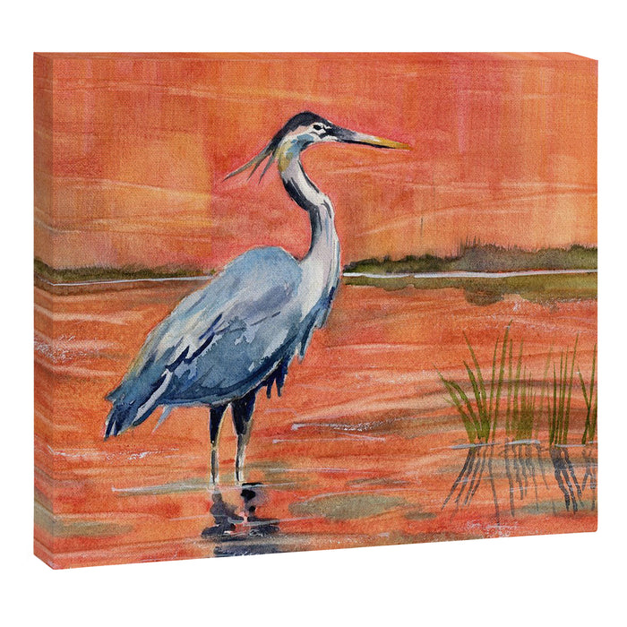 Great Blue Heron in Marsh Canvas Print Gallery Image 1