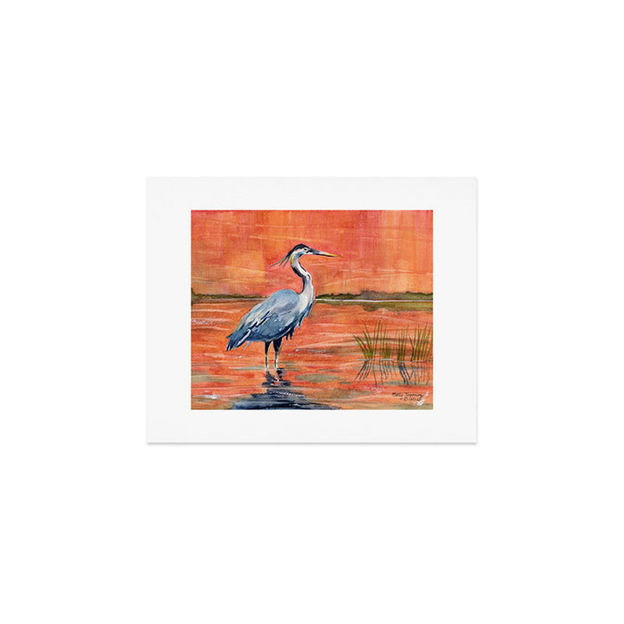 Great Blue Heron in Marsh Art Print Gallery Image 1