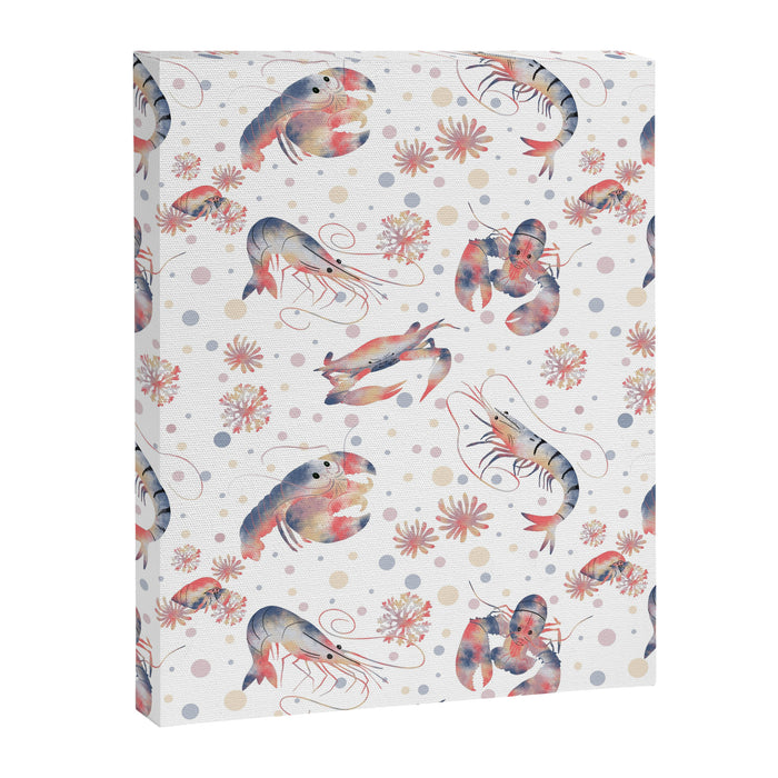 Happy Crustacean Pattern Canvas Print Gallery Image 1