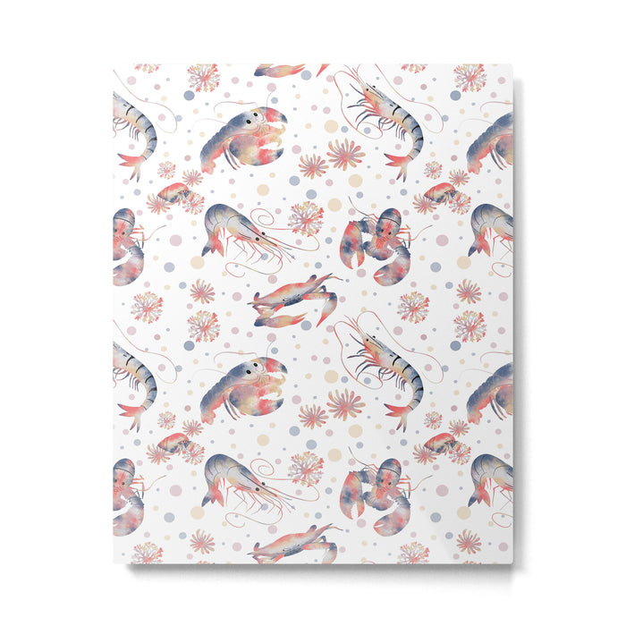 Happy Crustacean Pattern Metal Print Gallery Image 1