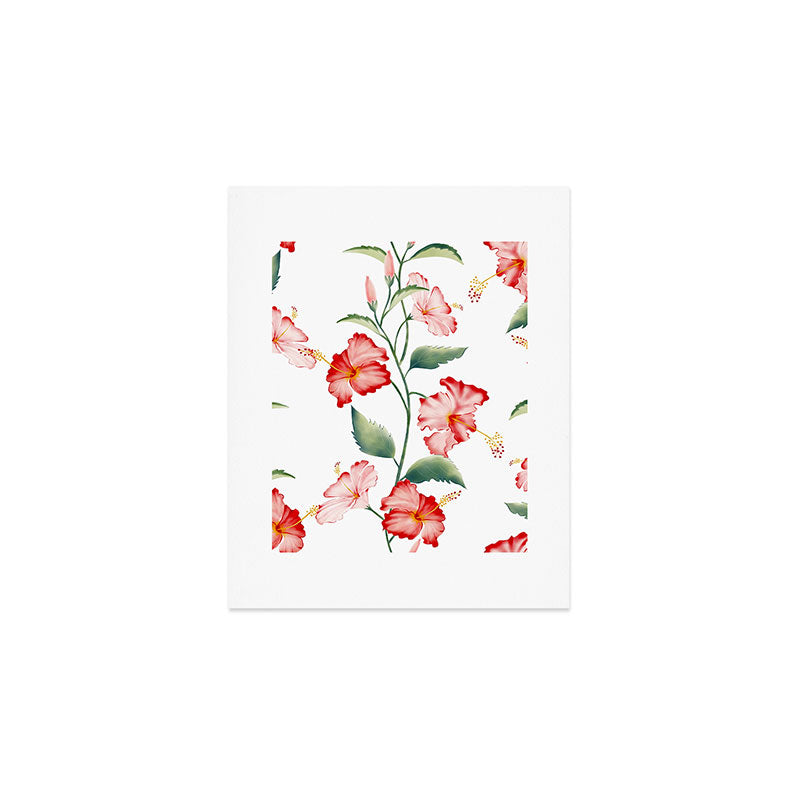 Hibiscus in White Art Print Gallery Image 1