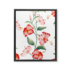 Hibiscus in White Framed Canvas Print Gallery Image 8