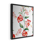 Hibiscus in White Framed Canvas Print Gallery Image 2
