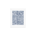 Indigo Blue Watercolor Horizontal Lines  Art Print Gallery Image 1