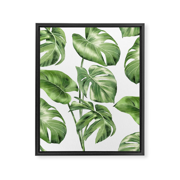 Large Monstera  Framed Canvas Print Gallery Image 1