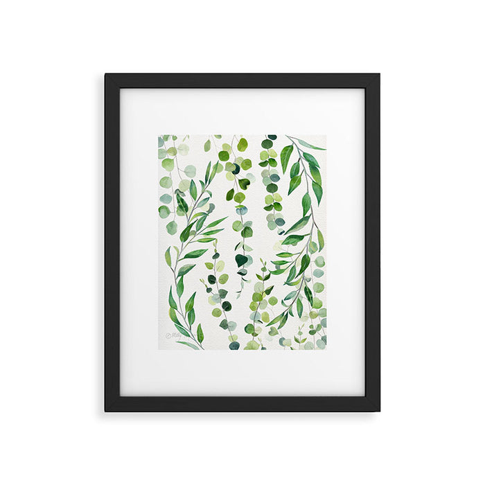 Nature Green Eucalyptus Leaves  Framed Art Print Gallery Image 1