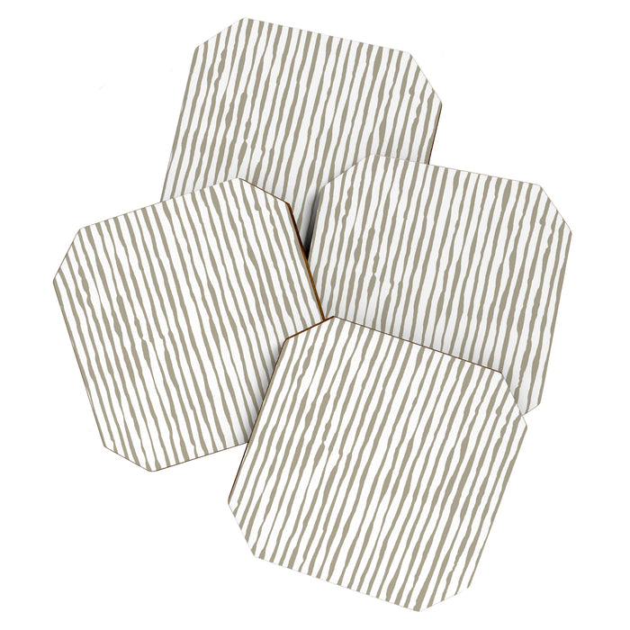 Nutmeg Watercolor Line  Coaster Gallery Image 1