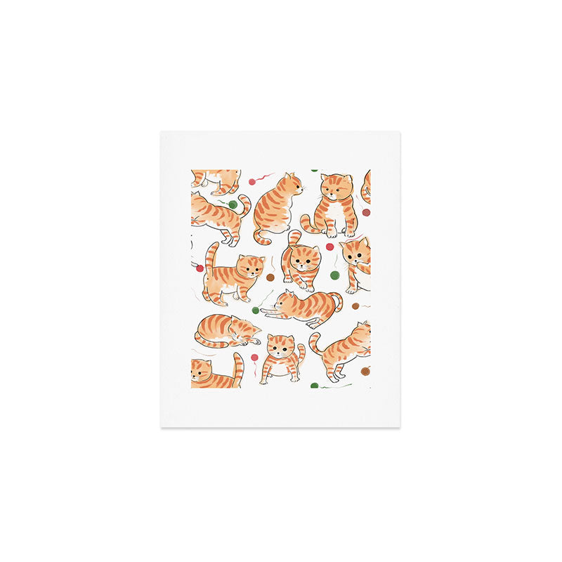 Orange Tabby Kitten Doodle  Art Print Gallery Image 1