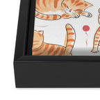 Orange Tabby Kitten Doodle  Framed Canvas Print Gallery Image 3