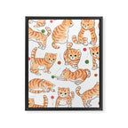 Orange Tabby Kitten Doodle  Framed Canvas Print Gallery Image 8