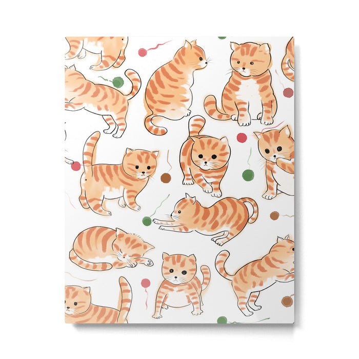 Orange Tabby Kitten Doodle  Metal Print Gallery Image 1