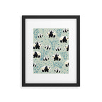 Panda Watercolor Shade of Green  Framed Art Print Gallery Image 6
