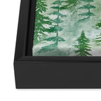 Pine Forest Blue Shade Framed Canvas Print Gallery Image 3
