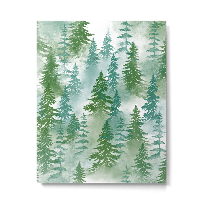 Pine Forest Blue Shade Metal Print Gallery Image 1