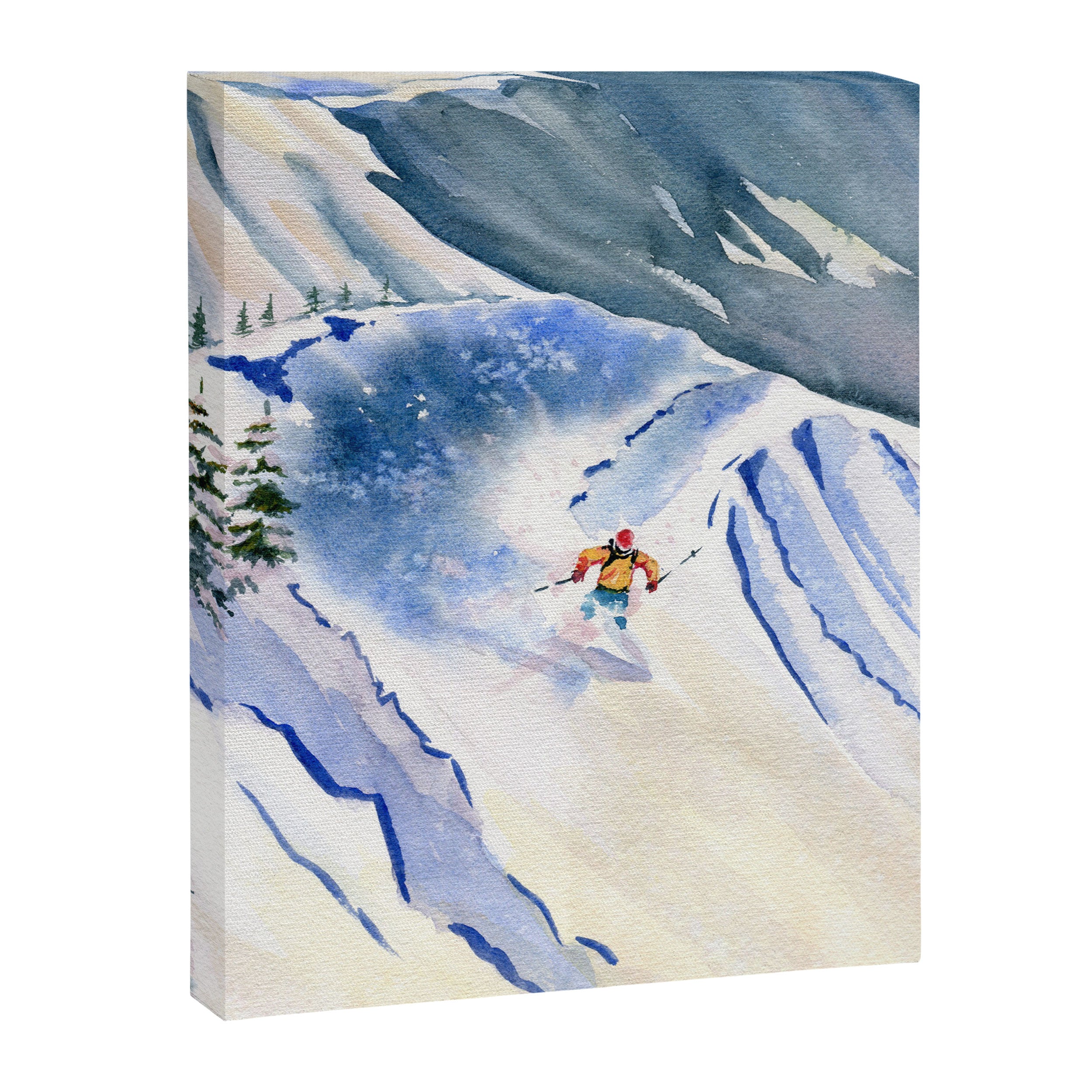 Powder Skiing 2 Canvas Print Gallery Image 8
