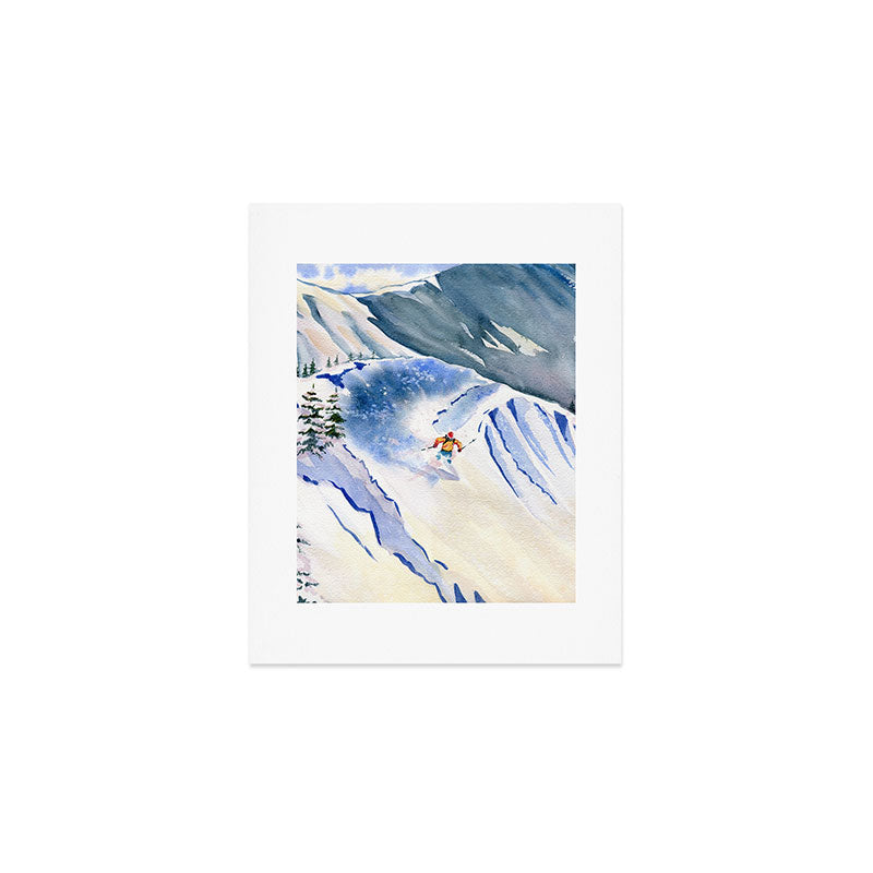 Powder Skiing 2 Art Print Gallery Image 1