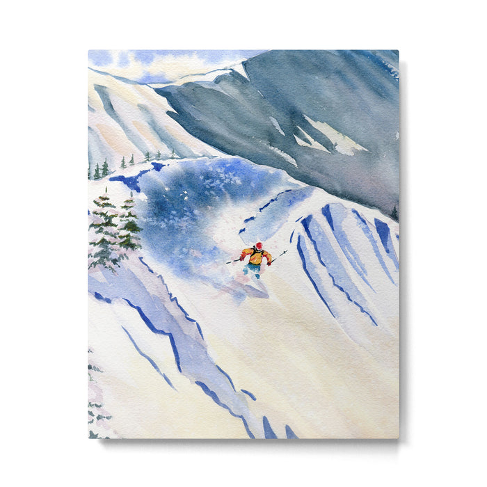 Powder Skiing 2 Metal Print Gallery Image 1