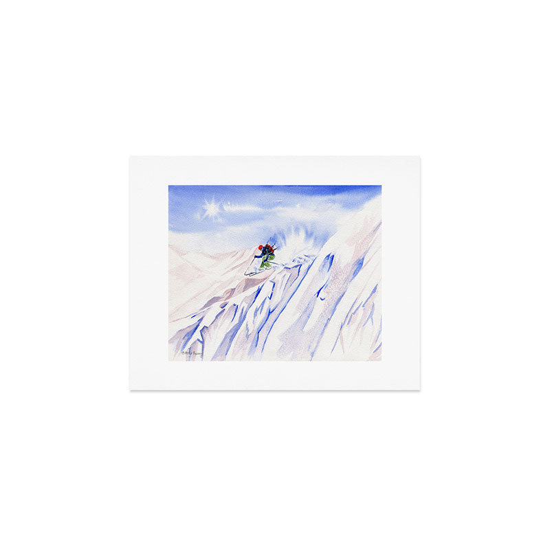 Powder Skiing Art Print Gallery Image 1
