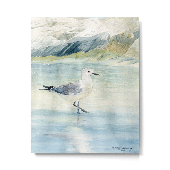 Seagull on the beach Metal Print Gallery Image 1
