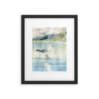 Seagull on the beach Framed Art Print Gallery Image 6