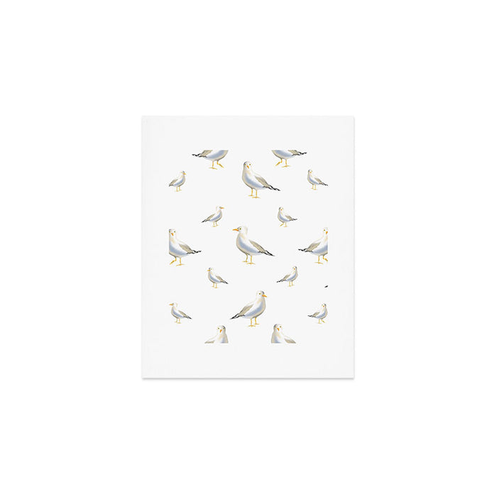 Seagull Watercolor White Background Art Print Gallery Image 1