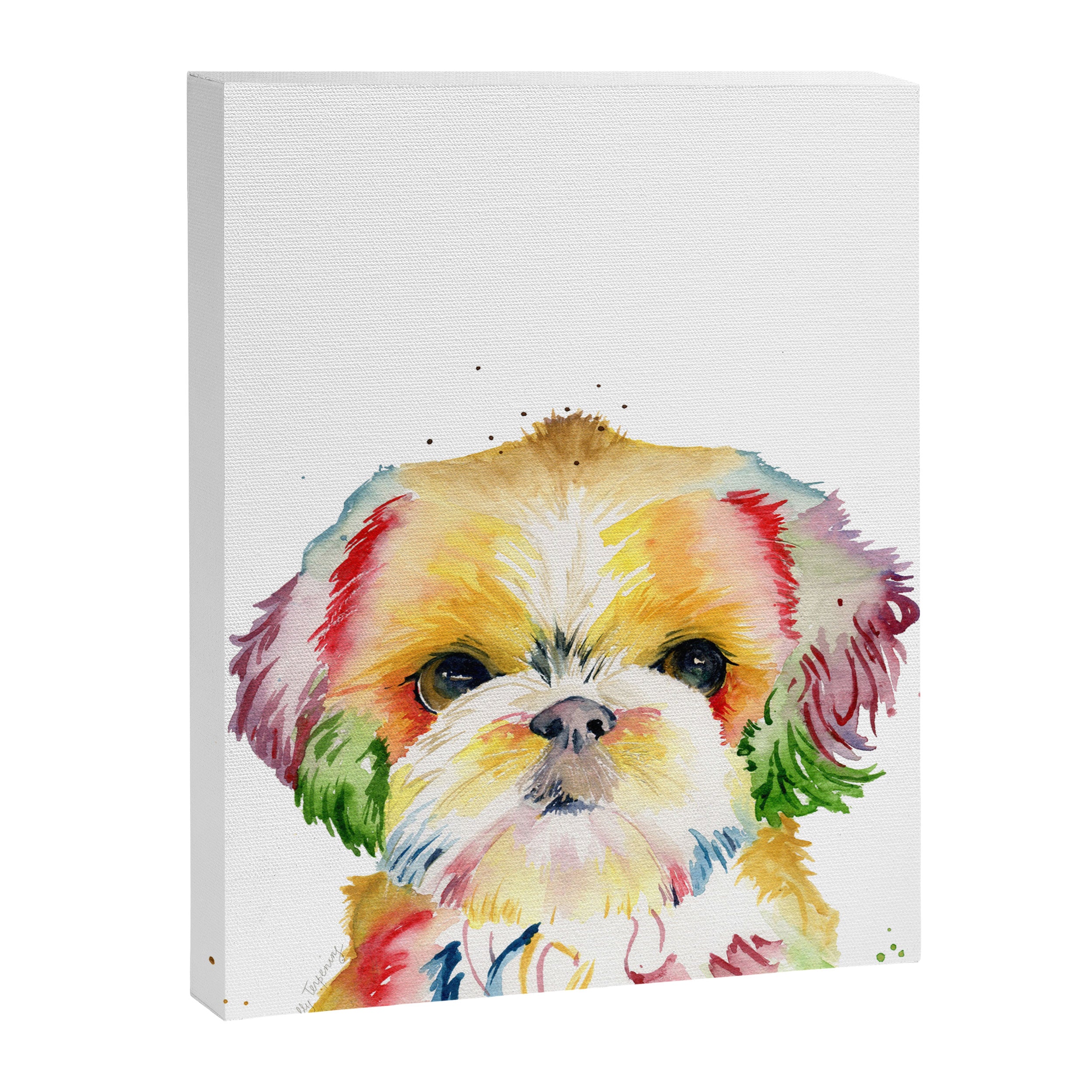 Shih Tzu Watercolor  Canvas Print Gallery Image 8