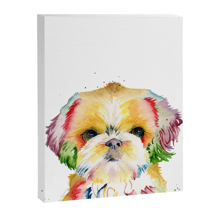 Shih Tzu Watercolor  Canvas Print Gallery Image 1