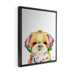 Shih Tzu Watercolor  Framed Canvas Print Gallery Image 2