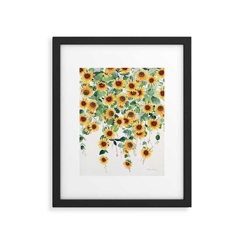 Sunflowers and Eucalyptus Garland  Framed Art Print Gallery Image 5