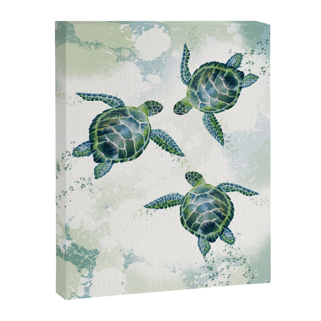 Swimming Together 3 - Sea Turtle  Canvas Print Gallery Image 8