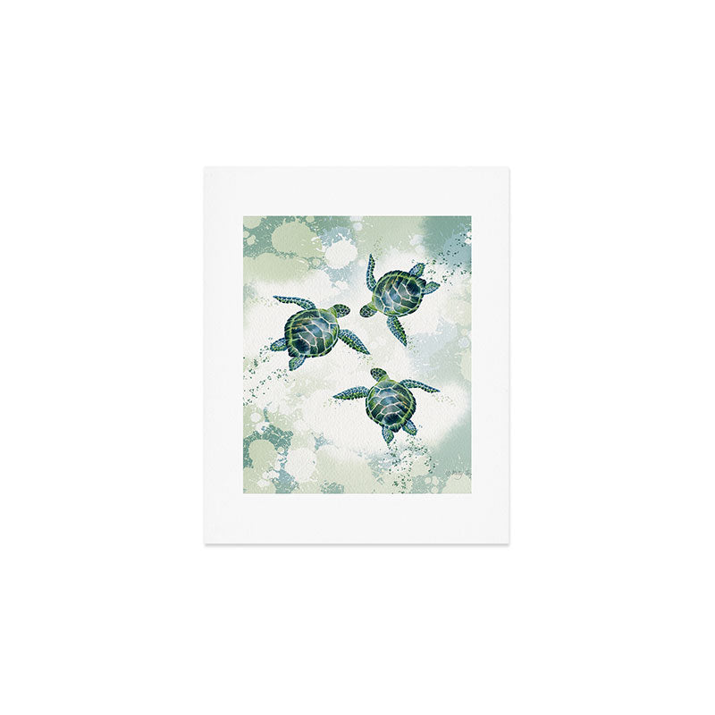 Swimming Together 3 - Sea Turtle  Art Print Gallery Image 1