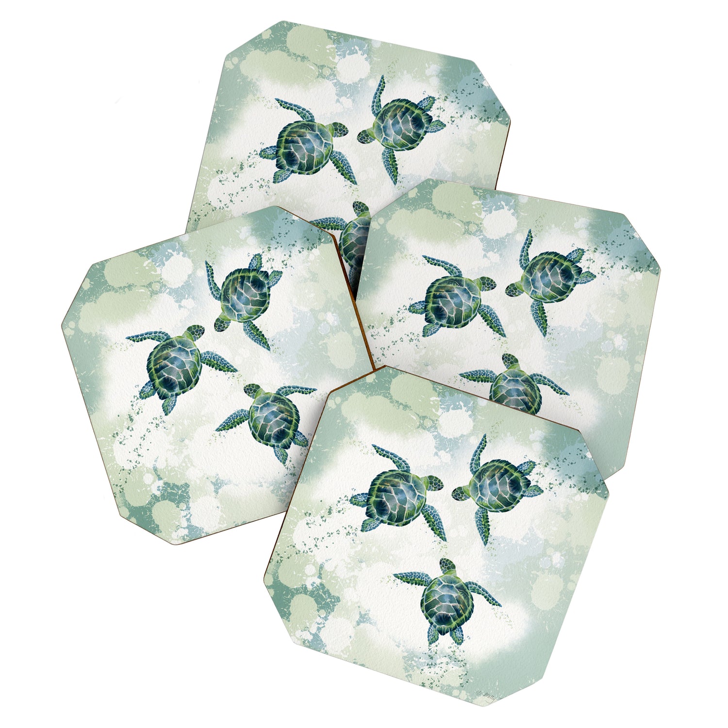 Swimming Together 3 - Sea Turtle  Coaster Gallery Image 1