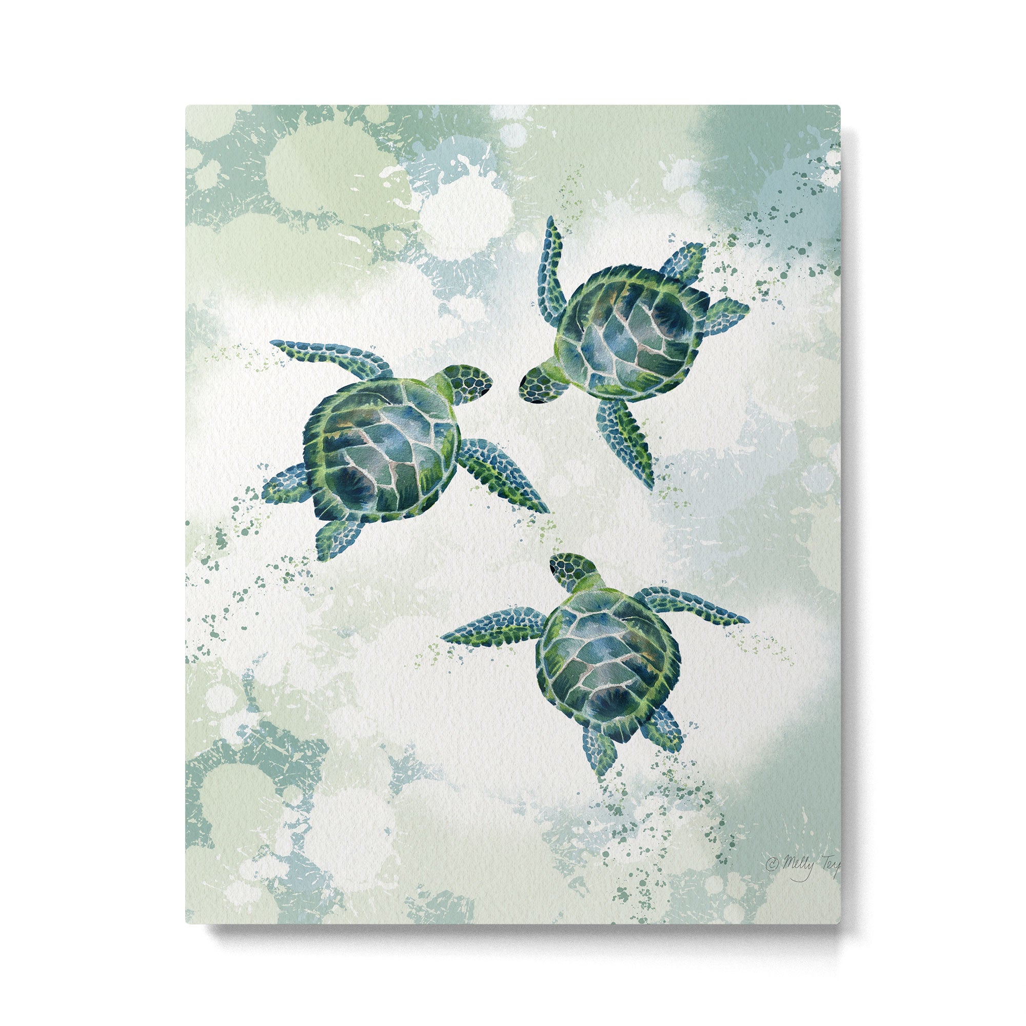 Swimming Together 3 - Sea Turtle  Metal Print Gallery Image 6